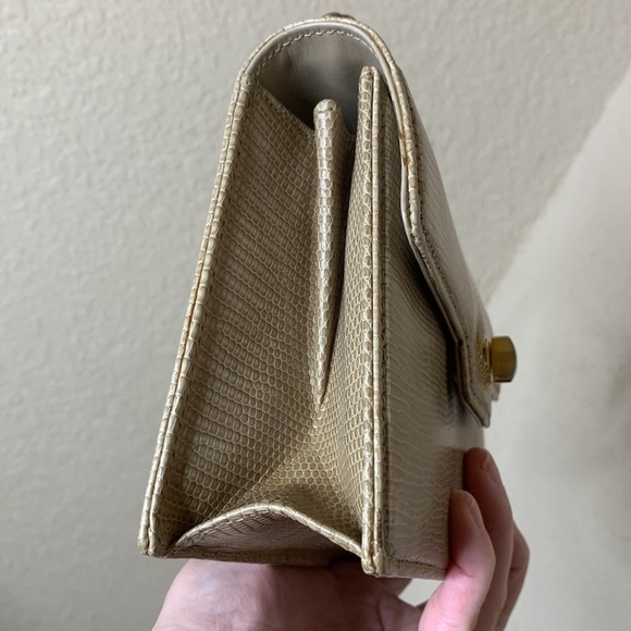 Vintage Gucci Lizard Front Flap Twist Lock Mini Bag - Picture 11 of 15